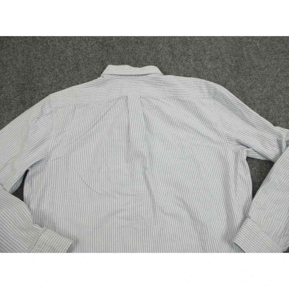 Banana Republic Shirt Mens L Blue Striped Cotton Long Sleeve Button Down Casual